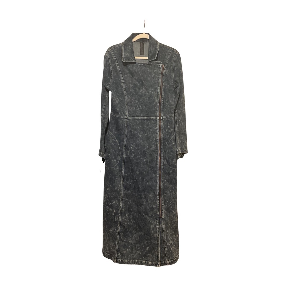 Norma Kamali Gang Coat ~ Blue Acid Wash, NWT - Picture 3 of 16